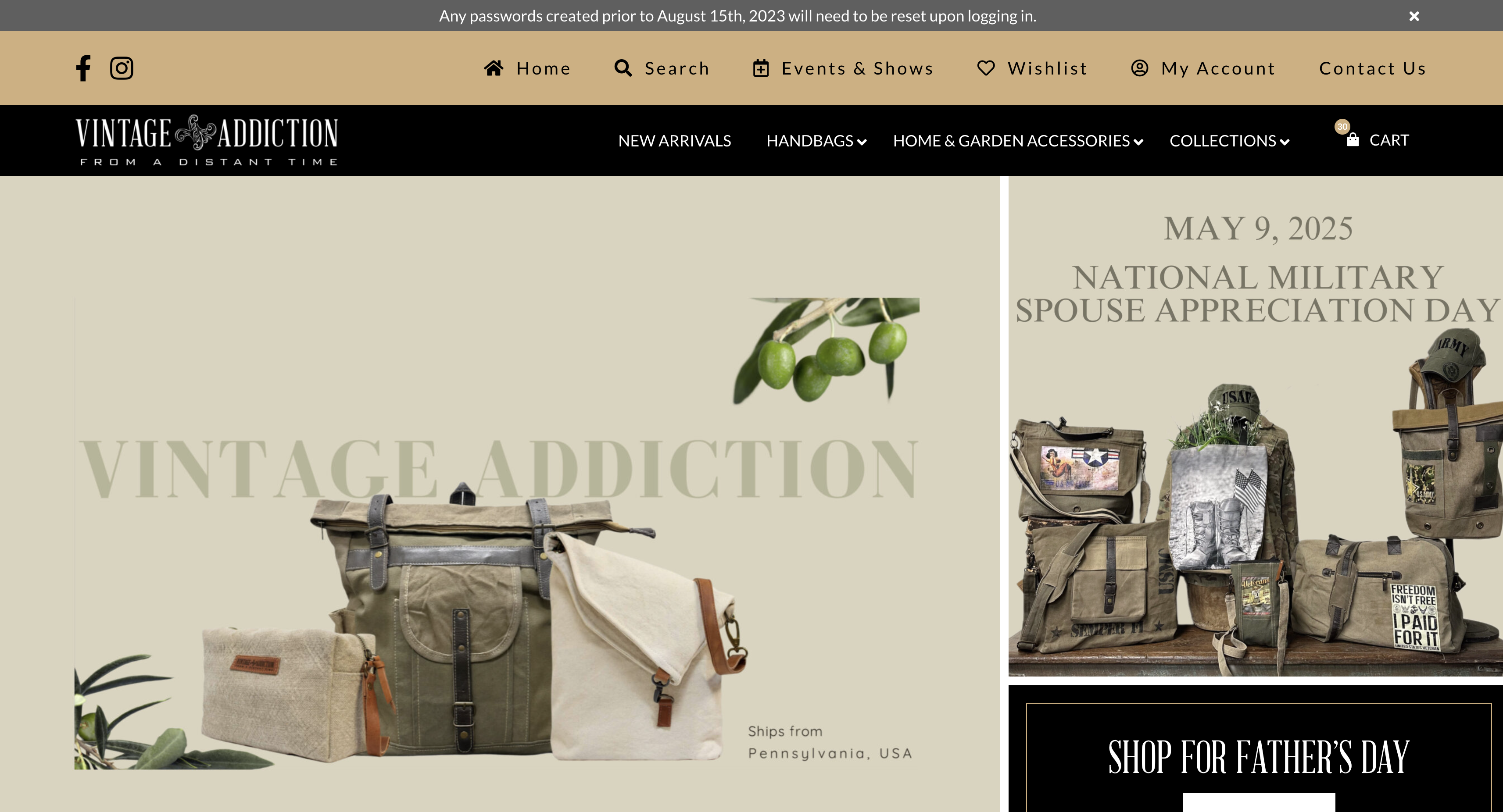 Vintage Addiction Homepage